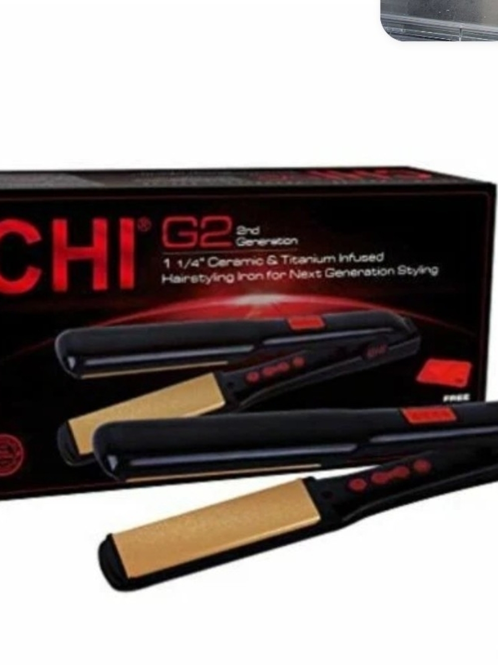 CHI G2 Black and Gold Ceramic/Titanium Hair Straightener